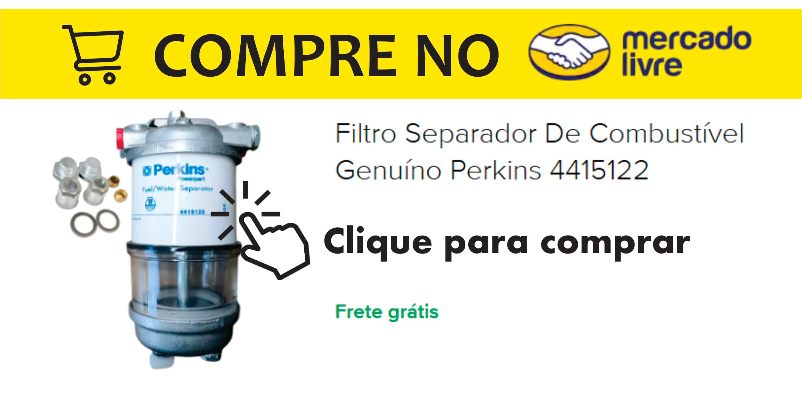 Banner Mercado Livre de filtro separador de água